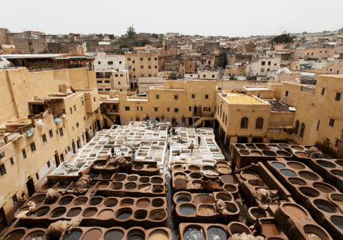 Panoramic view of Fes city in Morocco with its historic medina.6 Days Tour from Casablanca