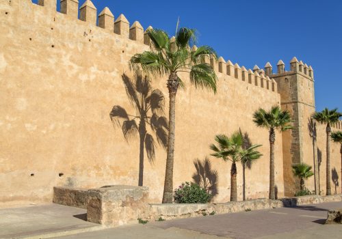 Old city walls in Rabat, Morocco